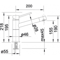 Bateria Blanco ALTA Compact stal szlachetna szczotkowana 517 181